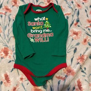 Holiday Time Green and Red Festive Bodysuit